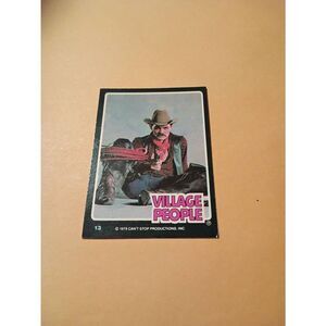 Vintage 1979 Village People Trading Card #13 Disco Era Vintage Music Collectible
